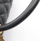 Chanel Handbag Coco Handle 29 Top Flap Bag Quilted 2-Way Black Caviar Leather — view 7