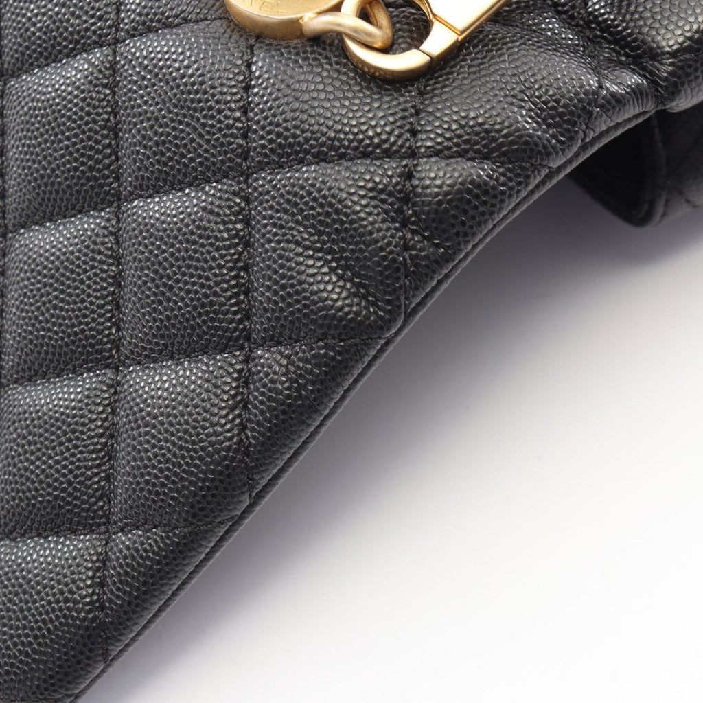 Chanel Handbag Coco Handle 29 Top Flap Bag Quilted 2-Way Black Caviar Leather — view 6