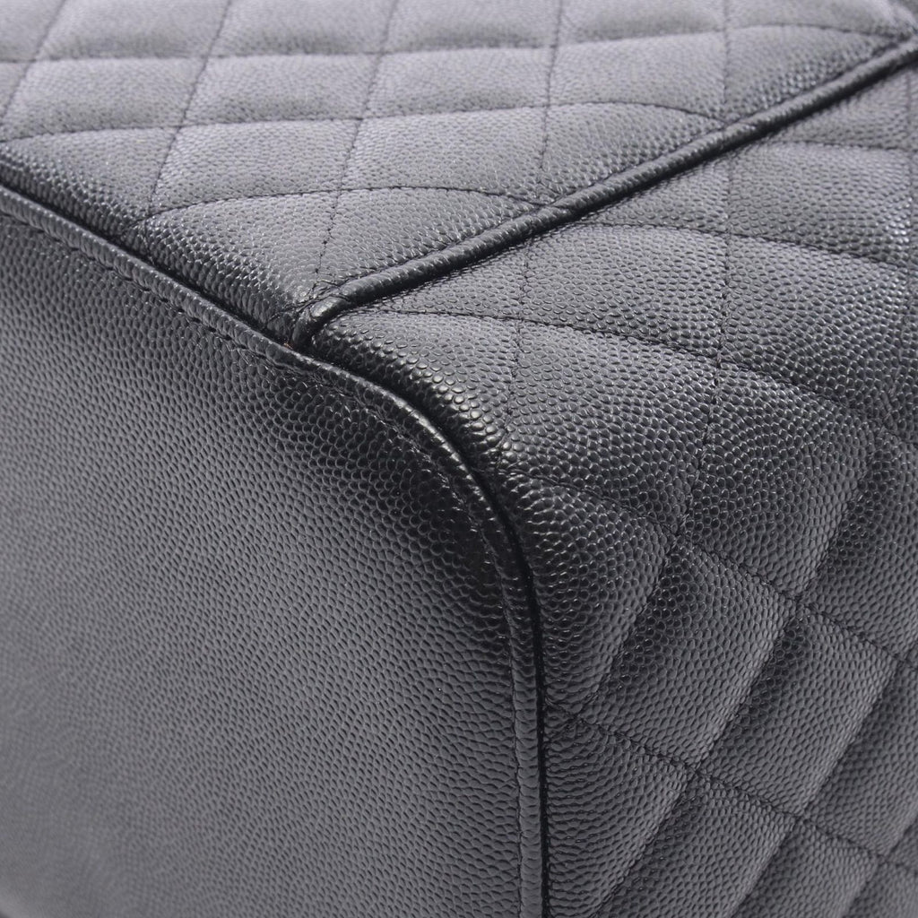 Chanel Handbag Quilted Black Caviar Leather Vanity — view 7