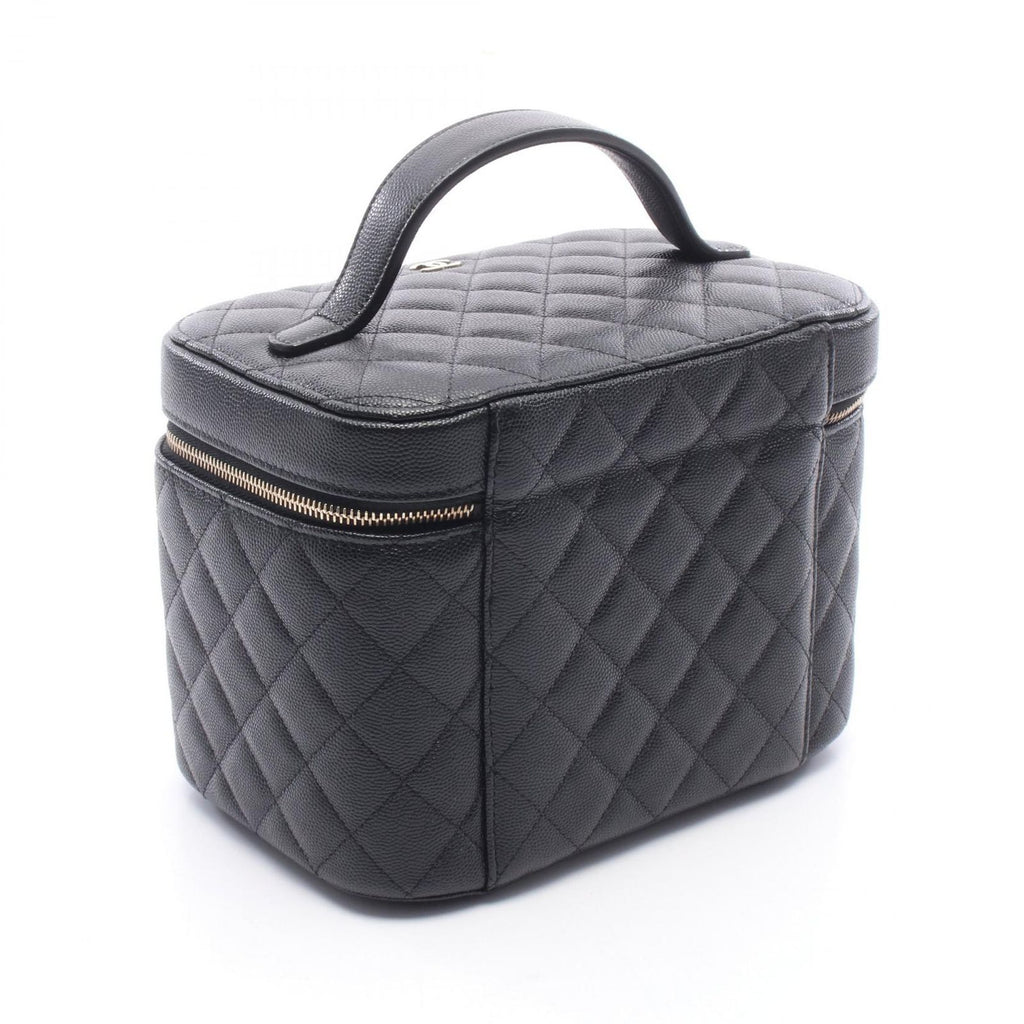 Chanel Handbag Quilted Black Caviar Leather Vanity — view 2