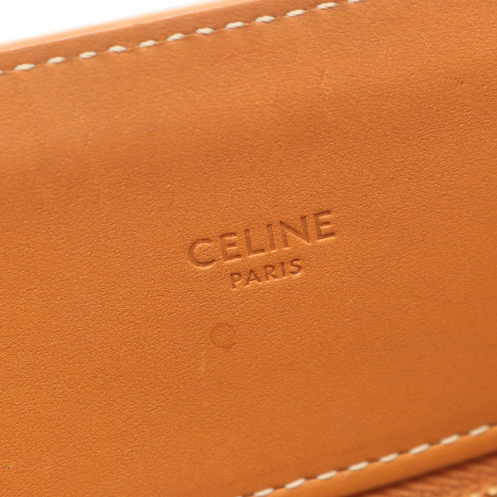 Celine Tote Small Vertical Cover 2-Way Natural Beige Canvas Leather — view 4