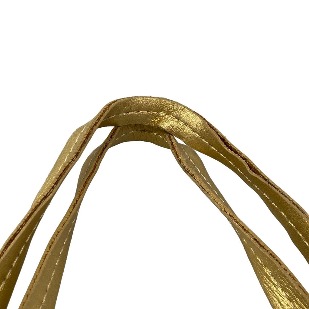 Celine Tote Paris Macadam Pink White Gold Leather — view 9