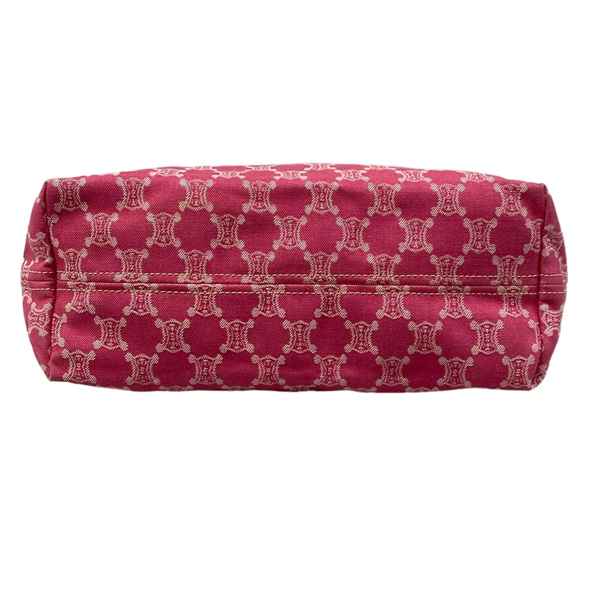 Celine Tote Paris Macadam Pink White Gold Leather — view 5