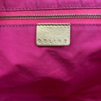 Celine Tote Paris Macadam Pink White Gold Leather — view 8
