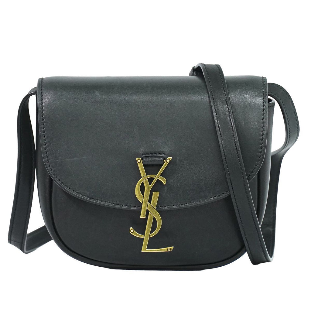 Saint Laurent YSL Kaia Small Satchel Shoulder Bag Pochette Leather Black
