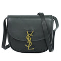 Saint Laurent YSL Kaia Small Satchel Shoulder Bag Pochette Leather Black