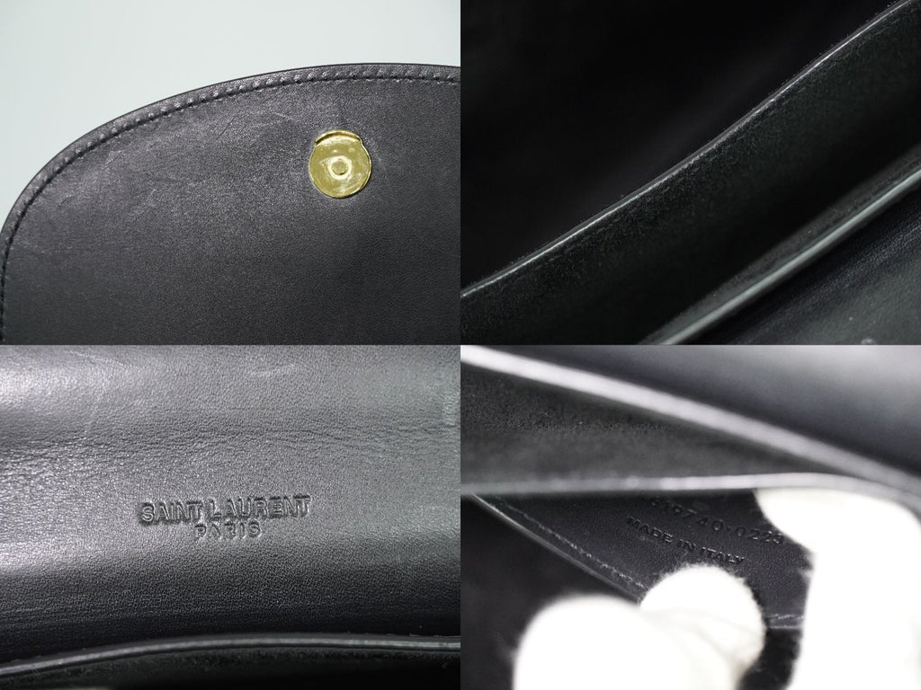Saint Laurent YSL Kaia Small Satchel Shoulder Bag Pochette Leather Black — view 9