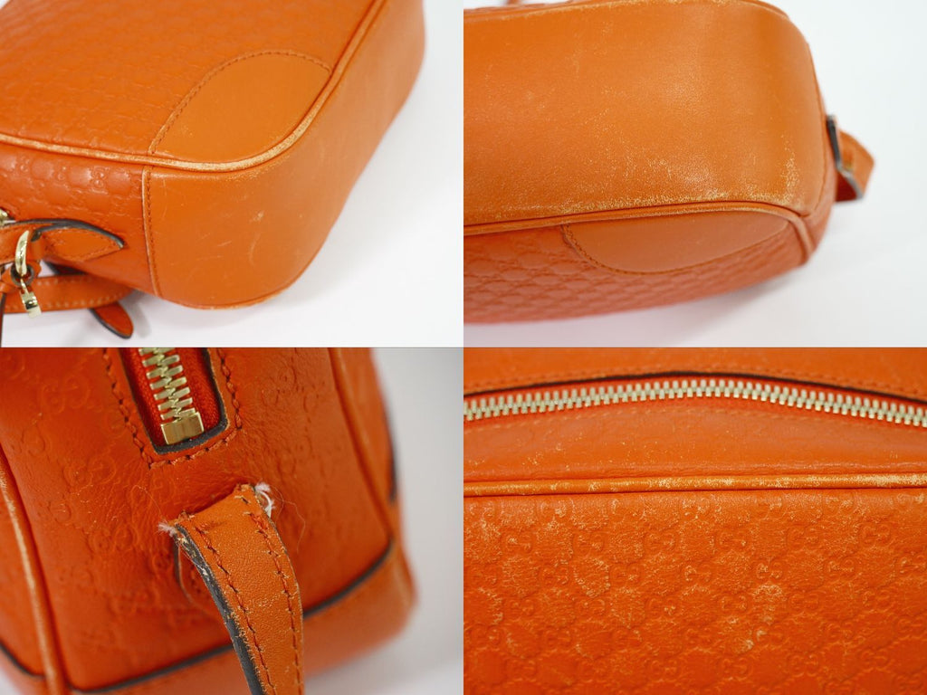 Gucci Micro Guccissima Leather Shoulder Bag Pochette Orange — view 7
