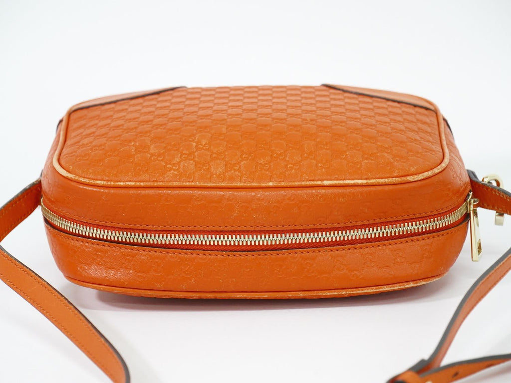 Gucci Micro Guccissima Leather Shoulder Bag Pochette Orange — view 5