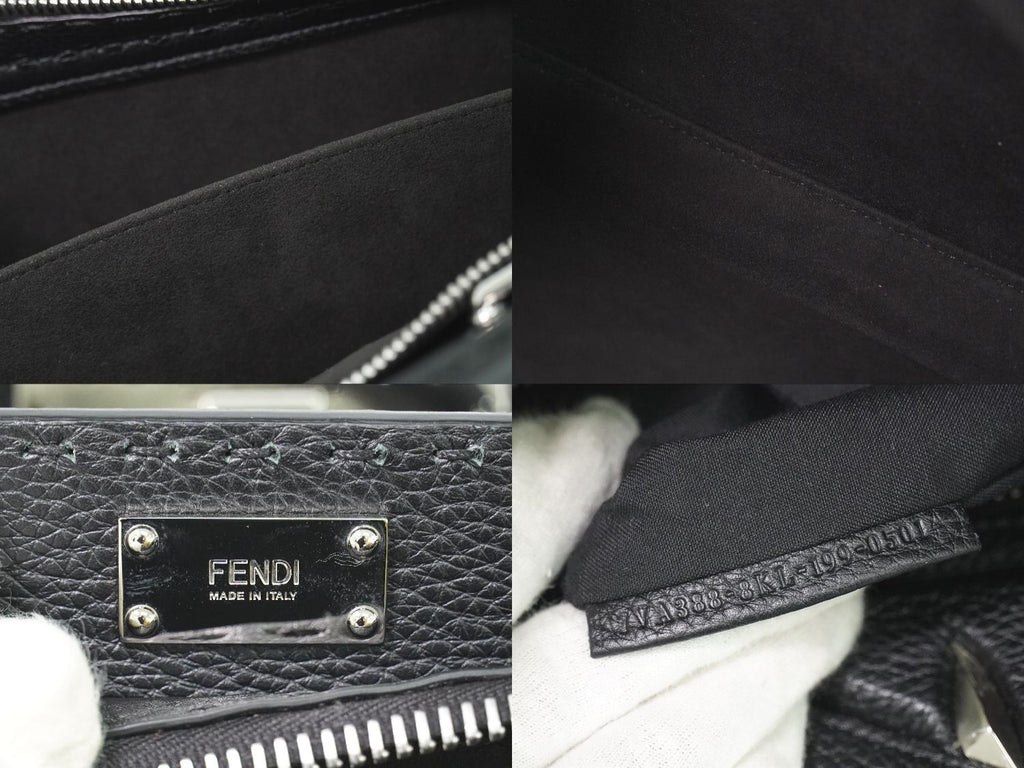 Fendi Peekaboo Selleria Monster Star Eye 2-Way Business Bag Handbag Leather — view 9