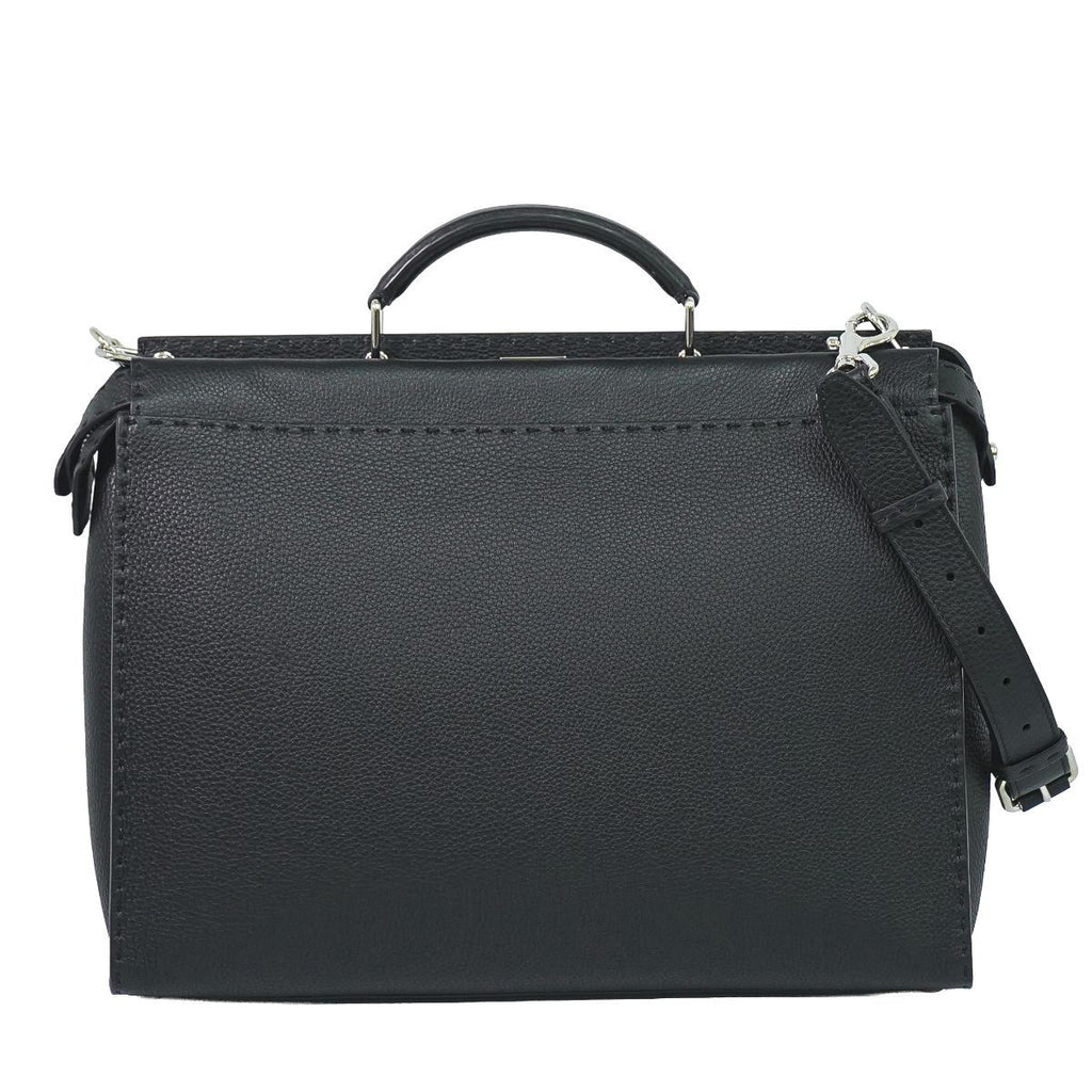 Fendi Peekaboo Selleria Monster Star Eye 2-Way Business Bag Handbag Leather