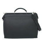 Fendi Peekaboo Selleria Monster Star Eye 2-Way Business Bag Handbag Leather
