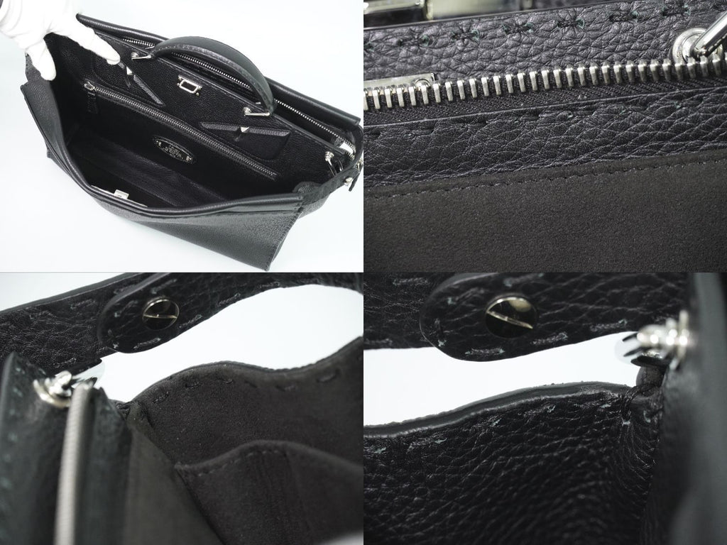 Fendi Peekaboo Selleria Monster Star Eye 2-Way Business Bag Handbag Leather — view 8