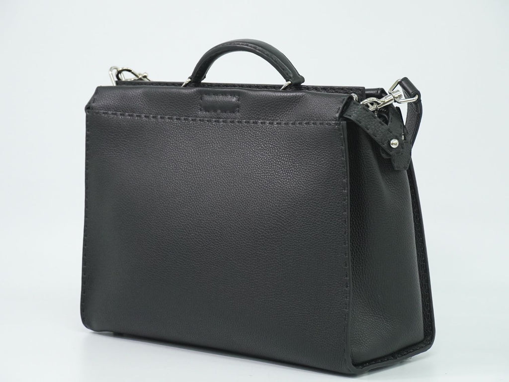 Fendi Peekaboo Selleria Monster Star Eye 2-Way Business Bag Handbag Leather — view 2