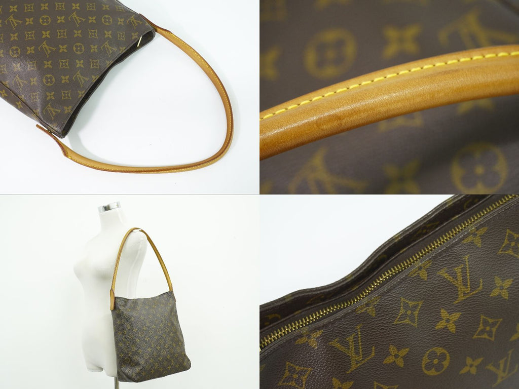 Louis Vuitton LV Looping GM Monogram Shoulder Bag Brown — view 6