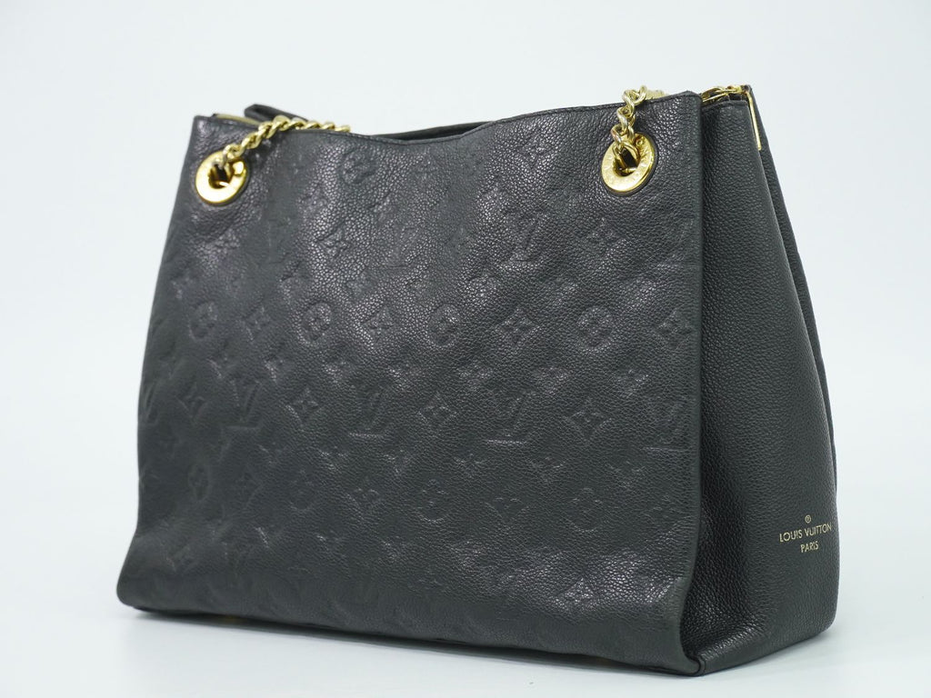 Louis Vuitton LV Calf MM Monogram Empreinte Leather Shoulder Bag Tote Noir — view 2