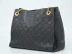 Louis Vuitton LV Calf MM Monogram Empreinte Leather Shoulder Bag Tote Noir — view 2