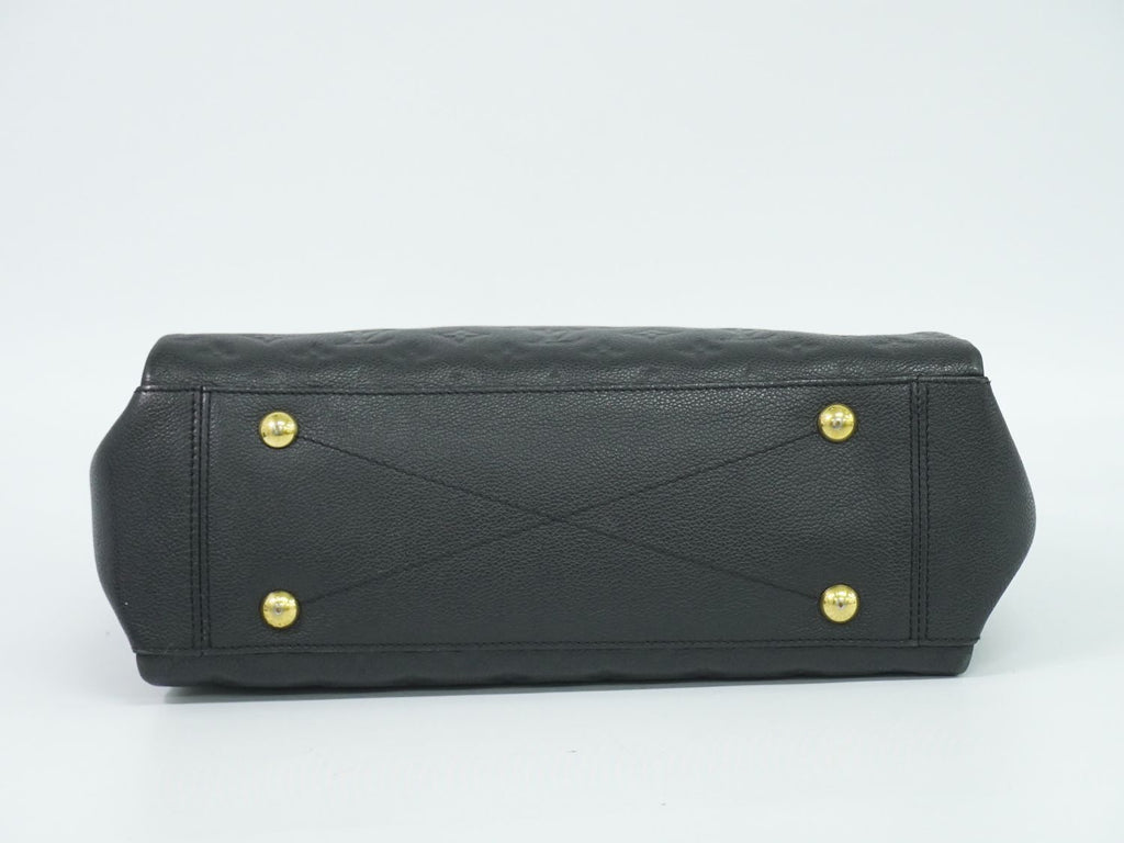 Louis Vuitton LV Calf MM Monogram Empreinte Leather Shoulder Bag Tote Noir — view 3