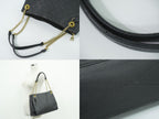 Louis Vuitton LV Calf MM Monogram Empreinte Leather Shoulder Bag Tote Noir — view 6