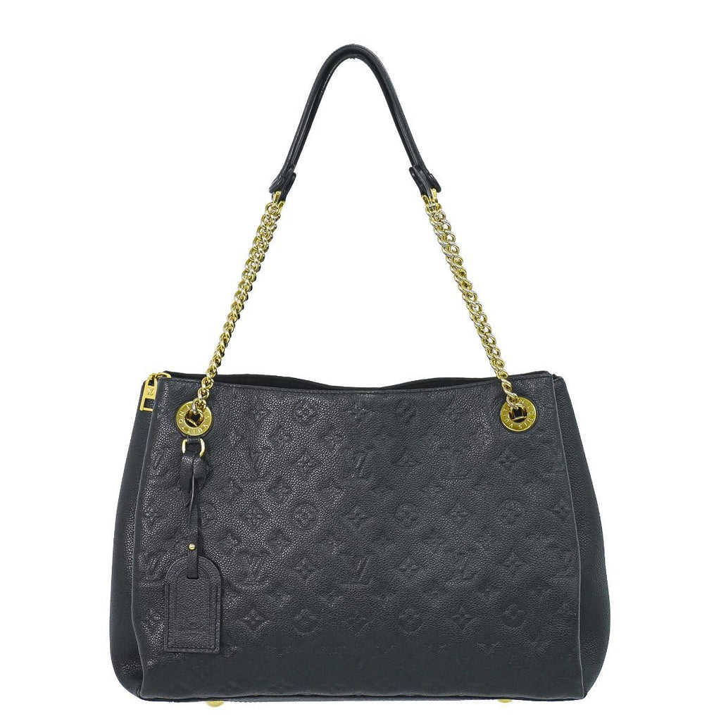Louis Vuitton LV Calf MM Monogram Empreinte Leather Shoulder Bag Tote Noir