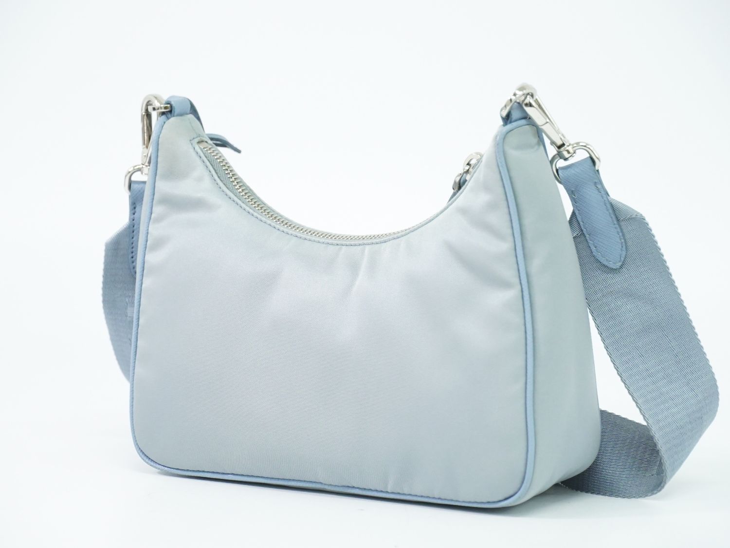 Prada Re Edition 2-Way Shoulder Bag Pochette Nylon Light Blue — view 2
