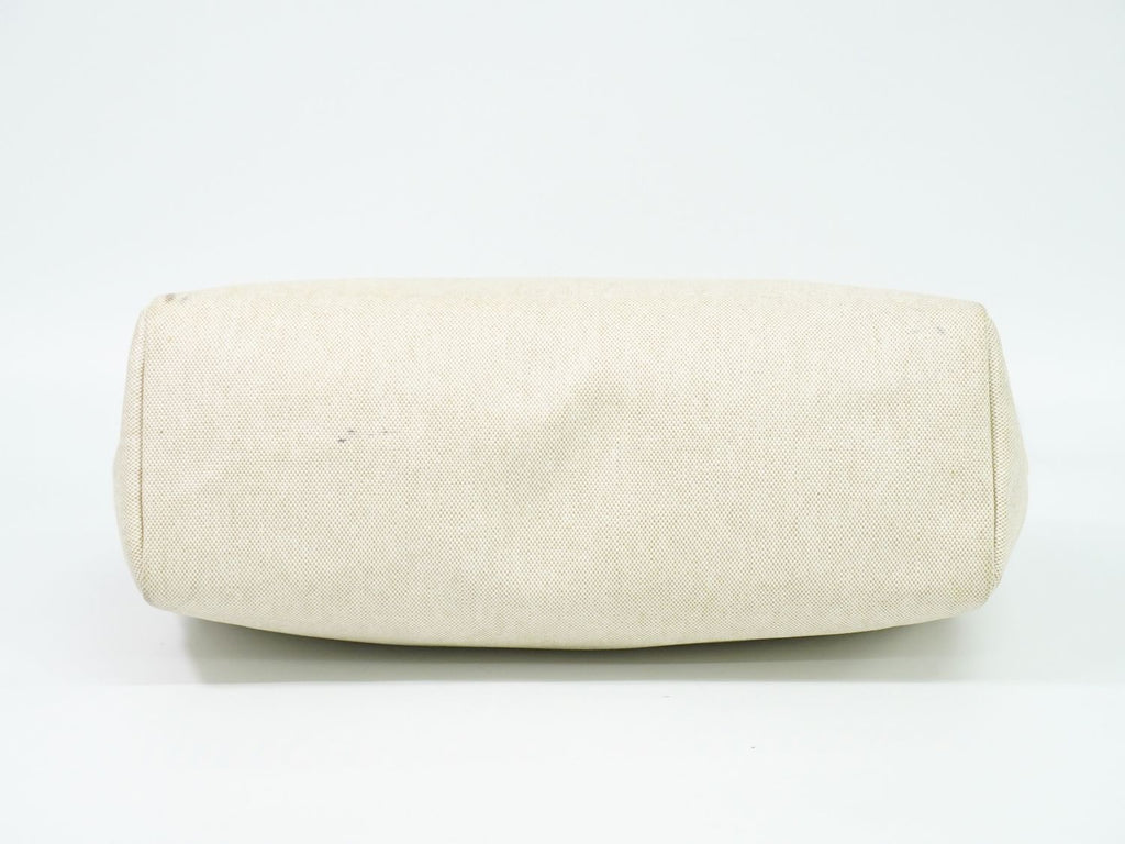 Hermes Herbag MM 2-Way Shoulder Bag Canvas Leather Beige — view 3