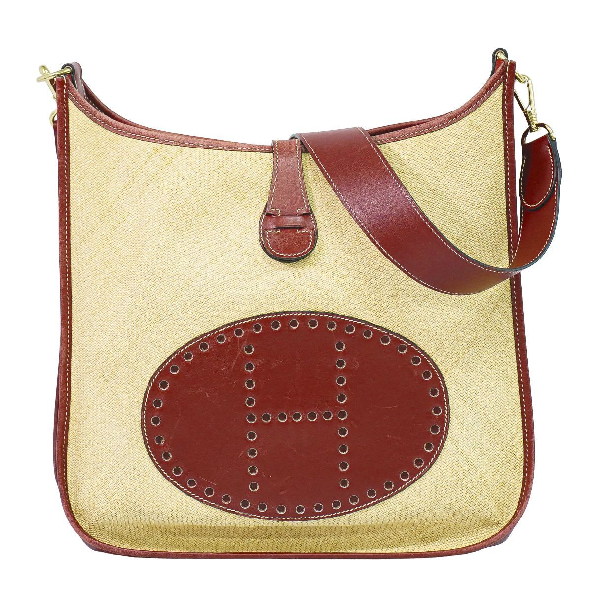Hermes Evelyne 1 GM Pana Must Low Shoulder Bag Beige