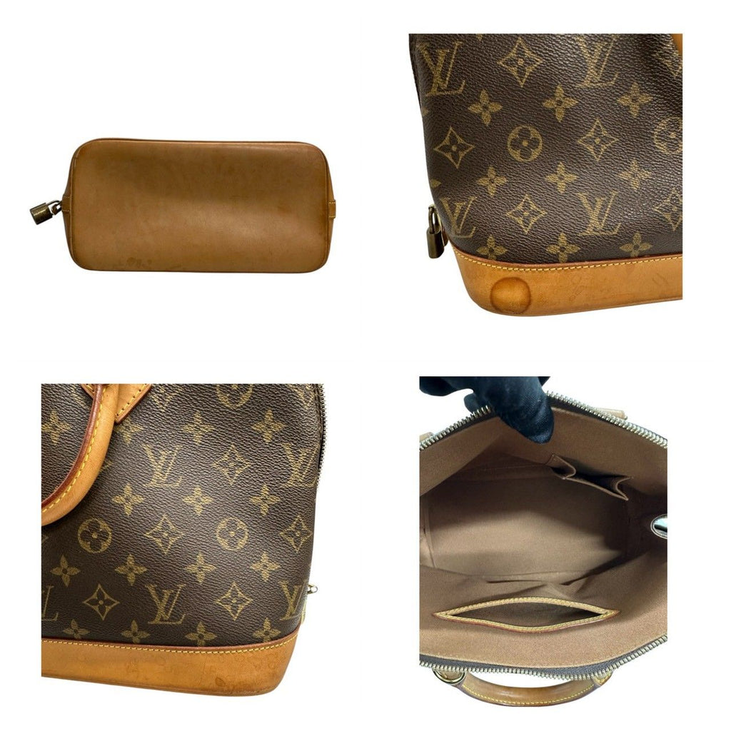 Louis Vuitton Monogram Alma Brown Gold Leather Handbag — view 5
