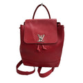 Louis Vuitton Lockme Red Ruby Silver Leather Backpack