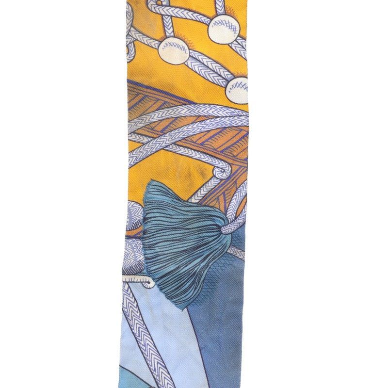 Hermes Twilly Silk All Over Pattern Scarf — view 3