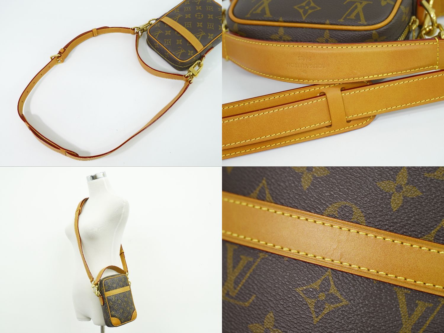 Louis Vuitton LV Danube Monogram Archive 2-Way Shoulder Bag Brown — view 6