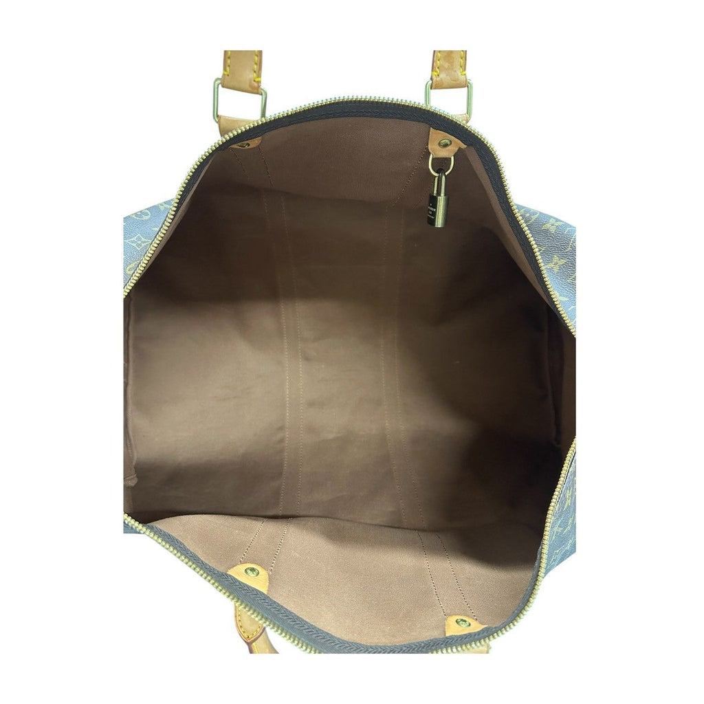 Louis Vuitton Monogram Keepall Brown Gold Leather Boston — view 5