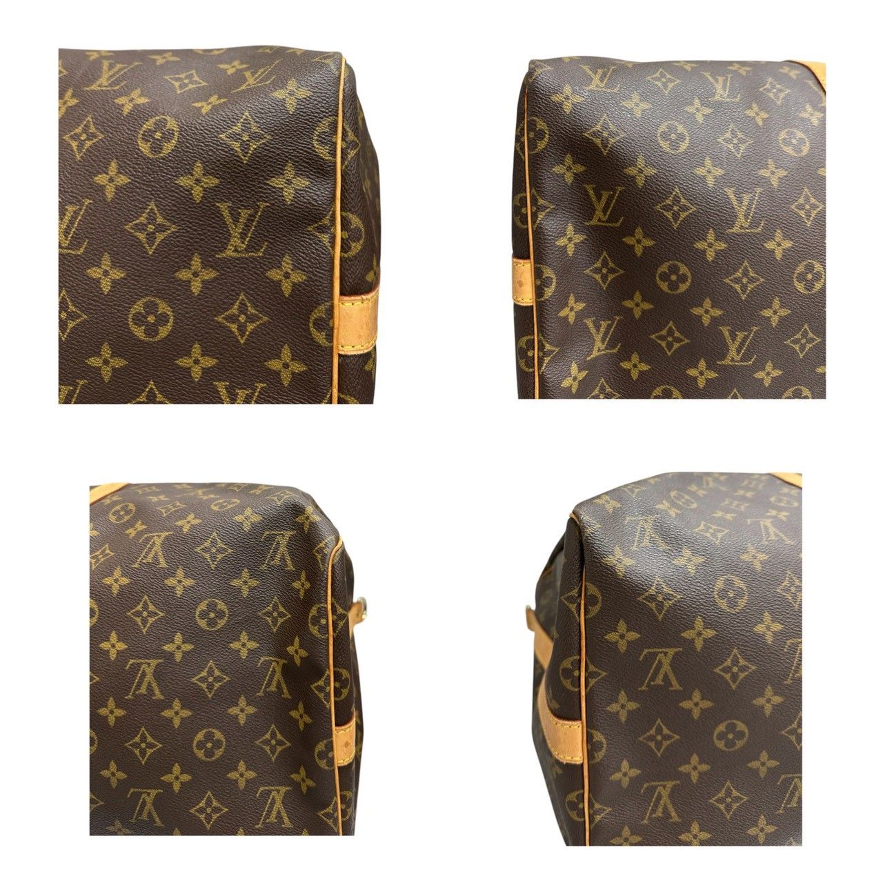 Louis Vuitton Monogram Keepall Brown Gold Leather Boston — view 8