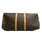 Louis Vuitton Monogram Keepall Brown Gold Leather Boston — view 6