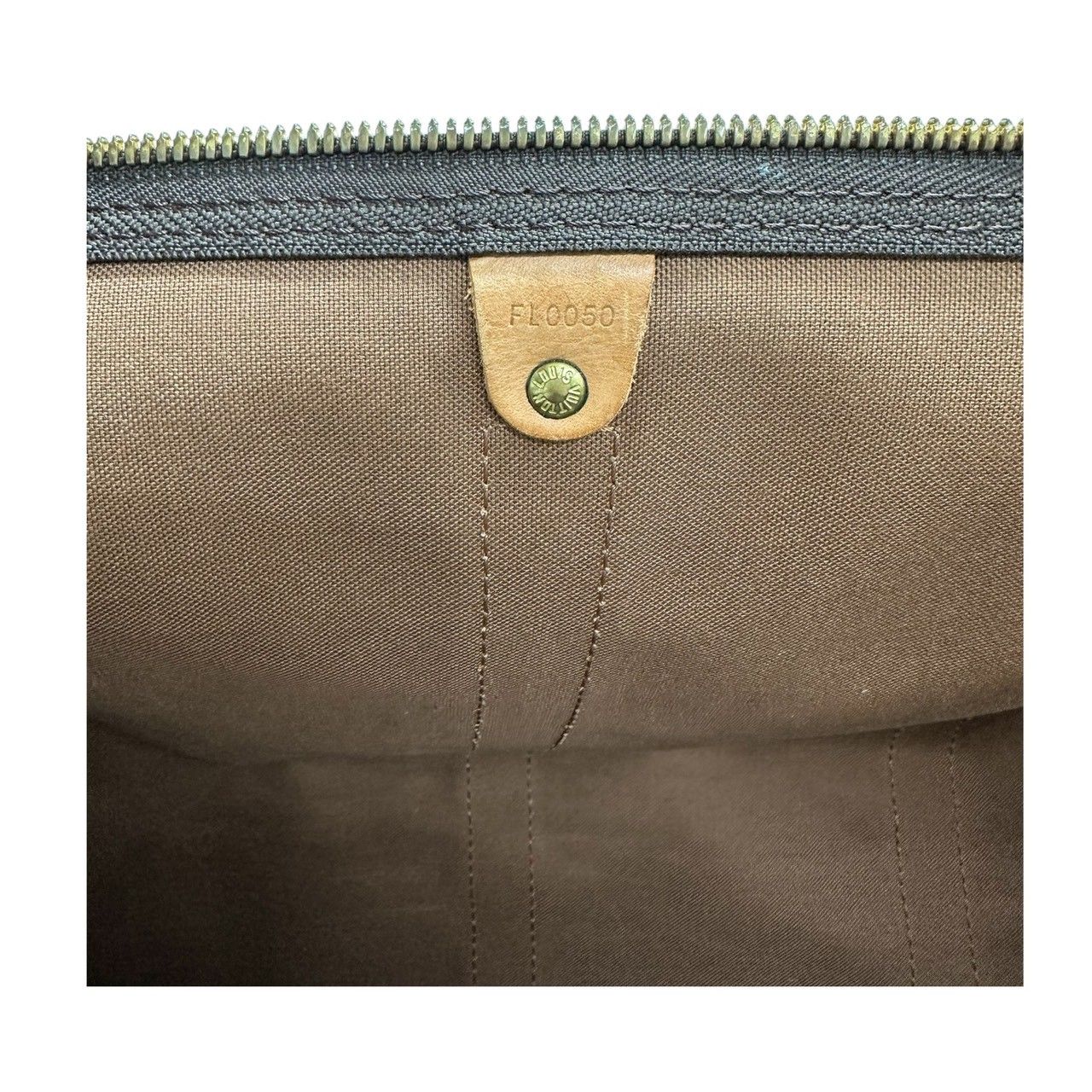 Louis Vuitton Monogram Keepall Brown Gold Leather Boston — view 7