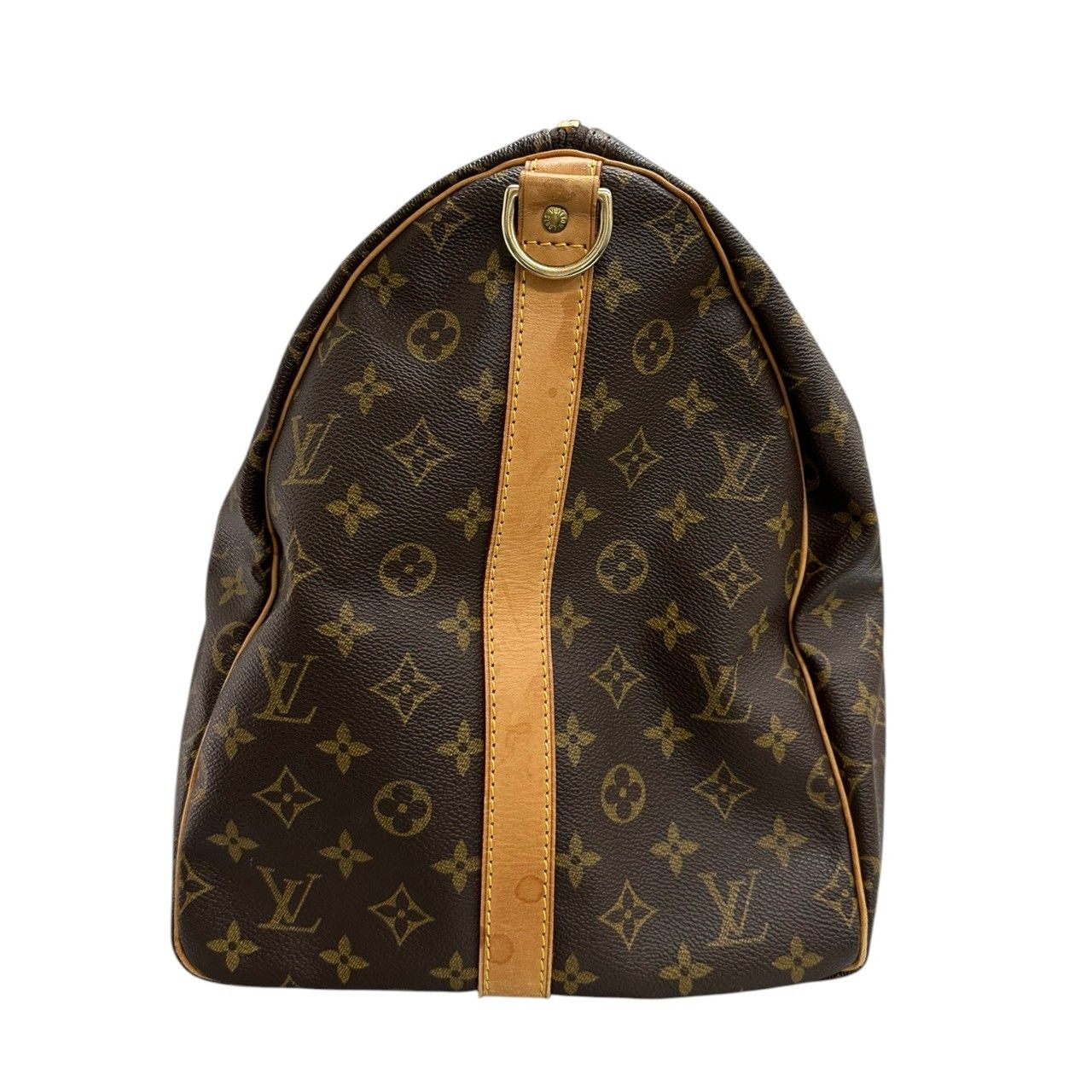 Louis Vuitton Monogram Keepall Brown Gold Leather Boston — view 3