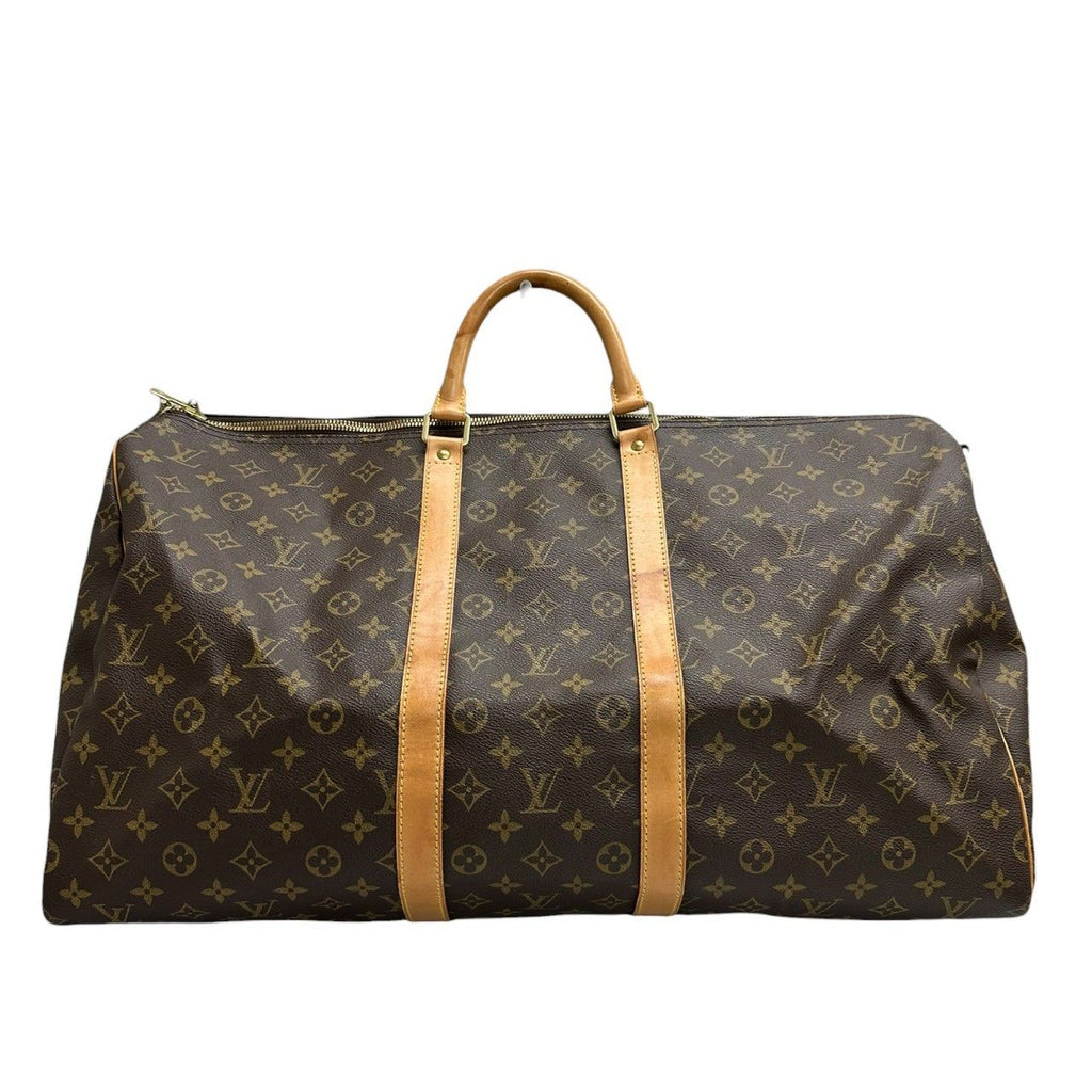 Louis Vuitton Monogram Keepall Brown Gold Leather Boston — view 2