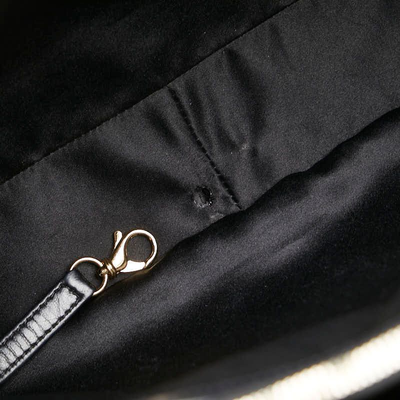 Chanel Quilted CC Logo Tote Shoulder Bag Black Caviar Leather