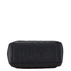 Chanel Quilted CC Logo Tote Shoulder Bag Black Caviar Leather