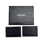 Prada Saffiano Black Gold Leather Coin Case — view 9