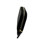 Prada Saffiano Black Gold Leather Coin Case — view 3