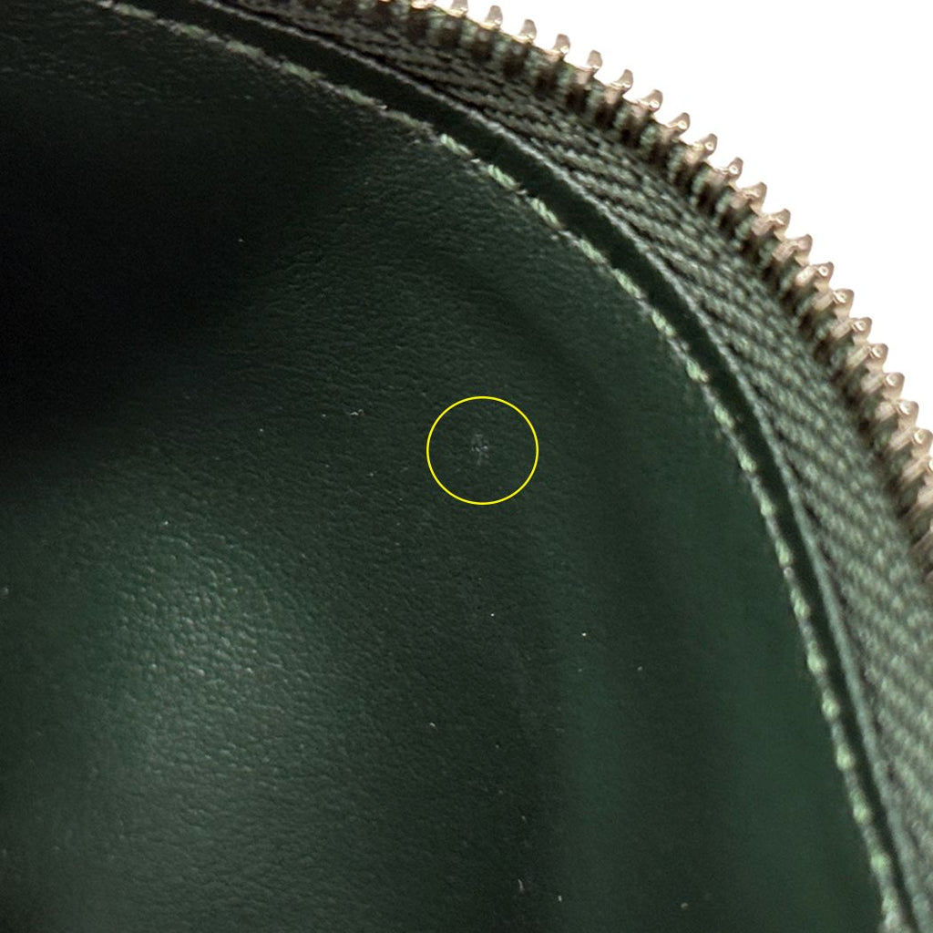Louis Vuitton Wallet Aerogram Trifold Wax Calf Leather Victor Forest Green — view 7