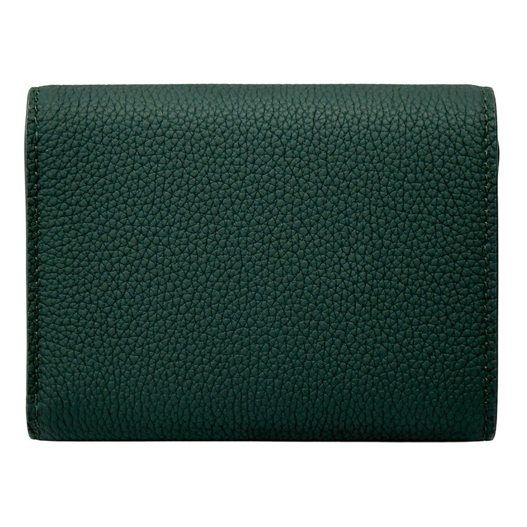 Louis Vuitton Wallet Aerogram Trifold Wax Calf Leather Victor Forest Green — view 2
