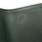 Louis Vuitton Wallet Aerogram Trifold Wax Calf Leather Victor Forest Green — view 6