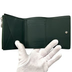 Louis Vuitton Wallet Aerogram Trifold Wax Calf Leather Victor Forest Green — view 4