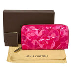 Louis Vuitton Wallet Monogram Ikat Flower Vernis Zippy Rose Indien Pink — view 6