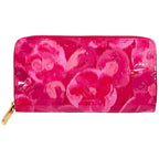 Louis Vuitton Wallet Monogram Ikat Flower Vernis Zippy Rose Indien Pink