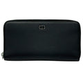Dior Wallet CD Icon Leather Long Zip Black Logo Simple