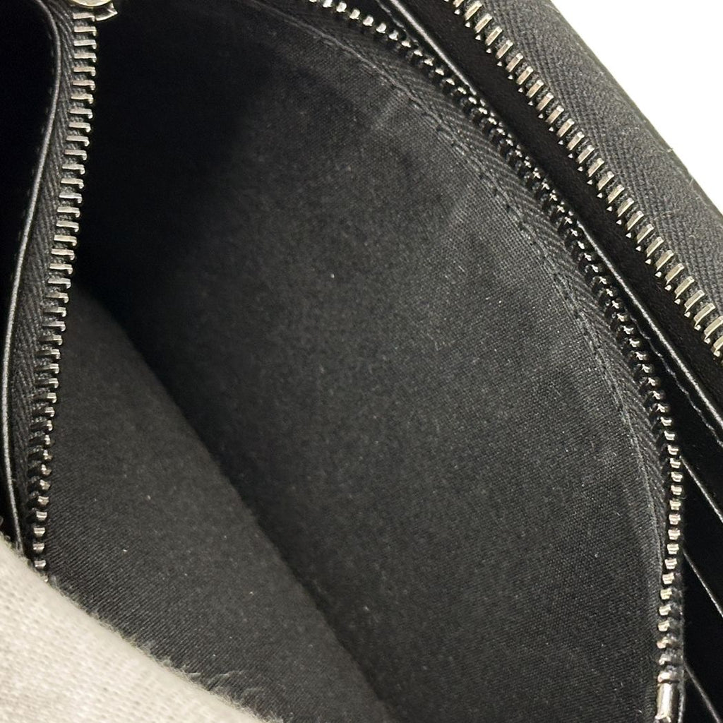 Dior Wallet CD Icon Leather Long Zip Black Logo Simple — view 8