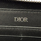 Dior Wallet CD Icon Leather Long Zip Black Logo Simple — view 5